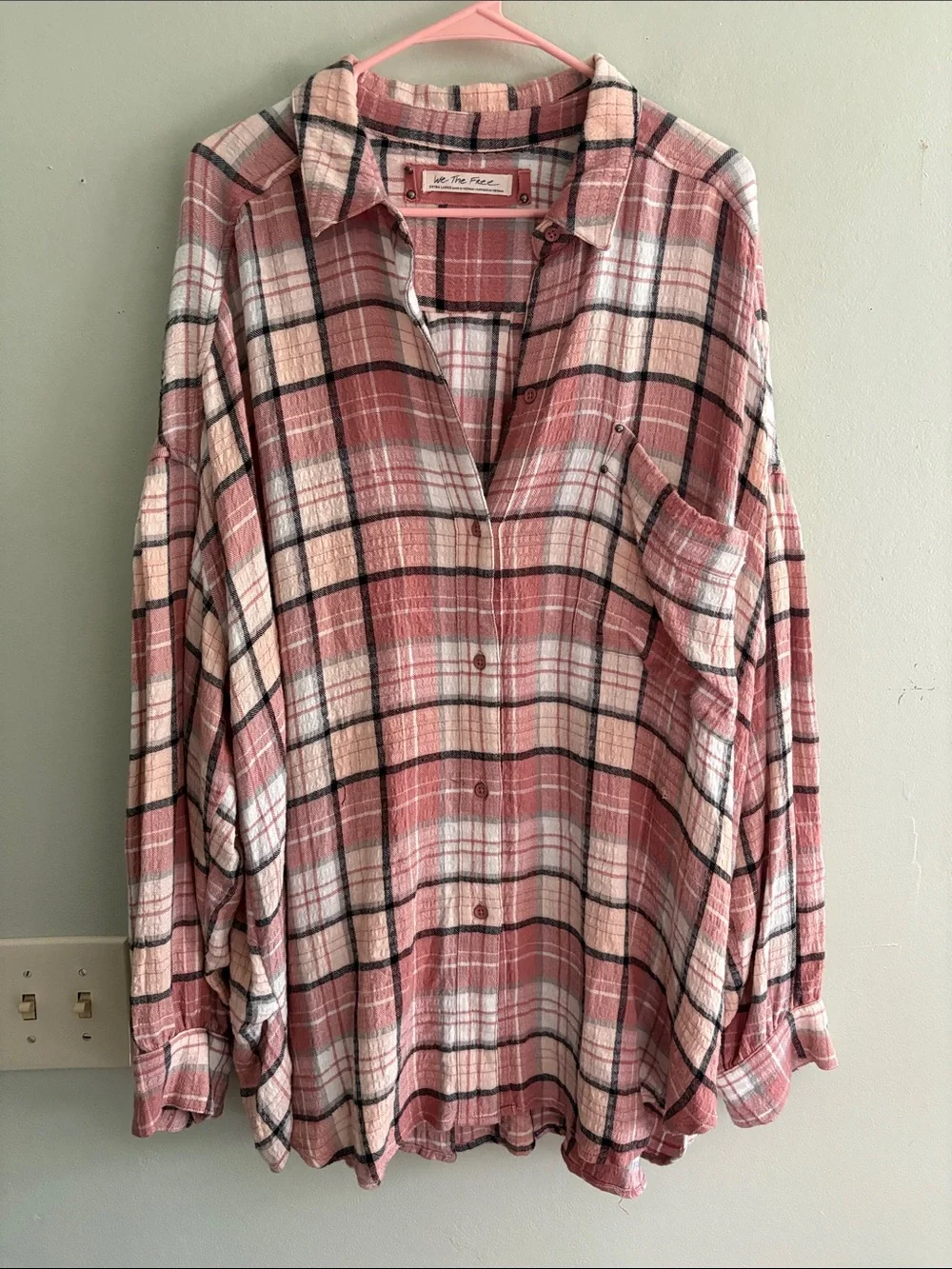 We the free Ashley Plaid Top XL - Picture 1 of 4